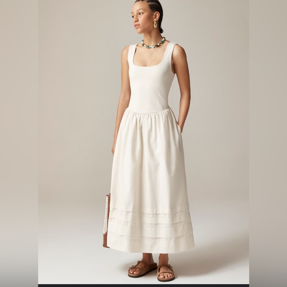 Jcrew drop waist mixy dress